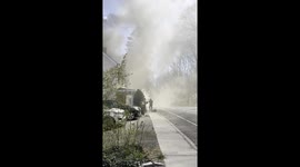 Woodbury House on Fire