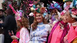Easter Parade and Bonnet Festival On Fifth Avenue In NY, USA