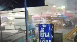 Tropical storm batters market stalls in Thailand