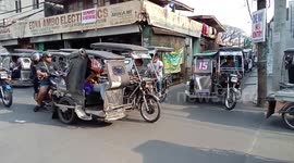 Tricycle Rush In Antipolo, Rizal, Philippines