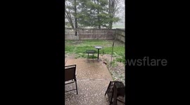US: Strong Isolated Thunderstorm Brings Hail To Kansas City Metropolitan Area 2