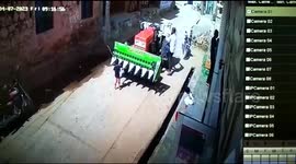 Toddler miraculously unscathed after being run over by tractor in northern India