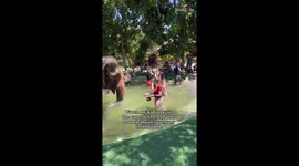 Children enjoying at the Elephant Sanctuary in Koh Samui, Thailand