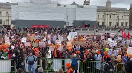 Thousands of junior doctors gather in Trafalgar Square as they begin 4-day strike