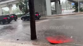 US: Heavy Rains Cause Flooding In Downtown Miami 2