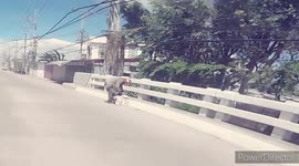 Kind motorcycle rider feeds homeless people in the Philippines
