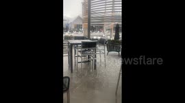 Canada: Hail Pelts Oliver, British Columbia