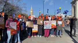 Junior doctors at picket line on the second day of 96 hour strike