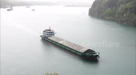 Yangtze River Waterway Transportation In Yichang, China