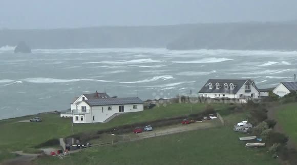 Storm Noa brings complete white out to Port Isaac Bay and forces closure of local amenities