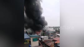 One dead and four injured in blaze 'sparked by kids playing with fire' in the Philippines