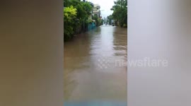 Typhoon Amang floods streets as it lashes homes in the Philippines
