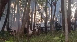 Brave firefighters battle wildfires razing forests in northern Thailand