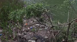 Rubbish at The Banks of Volturno River in Triflisco, Italy