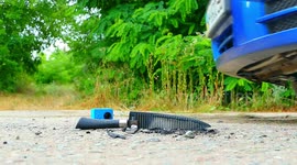 How will a car's tyres fare against a red-hot knife? YouTuber finds out