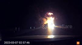 WTF Moment: Massive Explosion Recorded as Two Trucks Collide Into Each Other