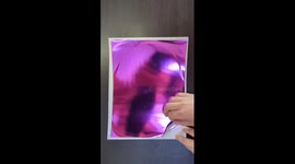 Satisfying ASMR peel of the hand drawn and hand foiled portrait of BTS Kpop star Jimin