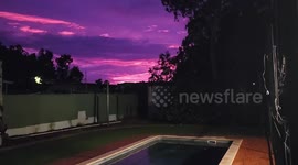 Jaw-dropping purple skies over Port Hedland, Australia ahead of Cyclone Ilsa’s landfall