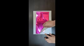 Satisfying ASMR peel of the hand drawn and hand foiled portrait of a boba milk tea by JoyousJoyfulJoyness
