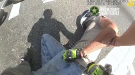 Florida man has massive fail when he tries to dodge cop on bike but crashes into officer
