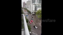 South Florida roads remain inundated with floodwater after heavy rainfall