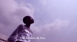 Children praising God,Saying Kele Ya Means Thank Him