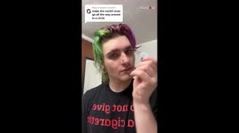 Man does a SNIFFIN' brilliant job with his CRAZY nostrils/glowsticks party trick