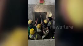 Eight family members rescued after being stuck inside lift in northern India