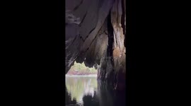 A twenty two seconds video of a water cave explore in Cuba on a river.