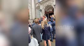 Jamie Laing and Sophie Habboo put on a loved-up display after tying the knot in London
