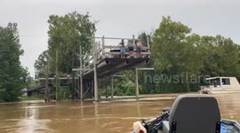 This is when it flooded in 2020’ we jumped off our deck into the river!