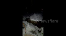 Mexico: Streets Covered With Hail After Severe Thunderstorm Hits Oaxaca