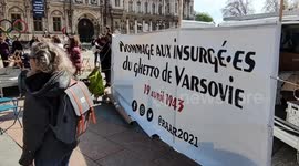 World War 2: 80th anniversary of the Warsaw Ghetto uprising. Paris City Hall, France. 16 april 2023. 14h30.
