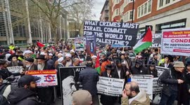 Orthodox Jews burn Israeli flag at annual Al-Quds march for Palestinian rights in London