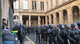 Police Presence At The Protest Against Pension Reform In Paris, France
