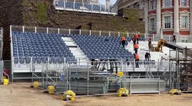 King Charles III coronation preparations at Horse Guards Parade