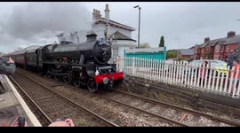 The Bahamas Steam Train (45596) going through Shropshire at Gobowen.