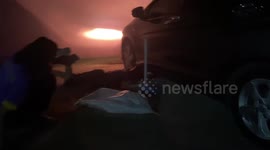 Passing teachers rescue three newborn puppies found abandoned under car