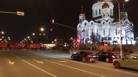 Putin attends Orthodox Easter service in Moscow, Russia