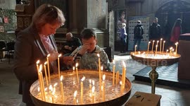 Easter celebrations in various churches in Lviv, Ukraine