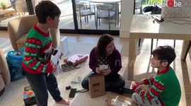 Boys feel jumpy after mom surprises them with a trampoline for Christmas