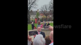 Unveiling of The Bust of George Mitchell at Queen’s University Agreement event in Belfast, UK