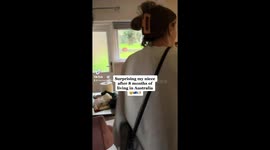 Irish expat makes surprise visit home from Australia to meet newborn niece