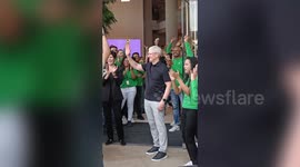 Excitement in Mumbai, India, as Apple opens its first store in country