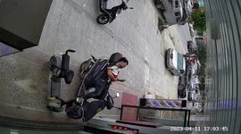 Chinese father uses body as human shield to protect baby from falling