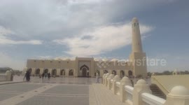 Friday Pray Ceremony At Grand Mosque In Doha, Qatar