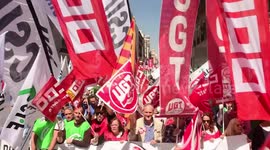 miles de funcionarios de Justicia de toda España se manifiestan en Madrid para exigir mejoras laborales y salariales
