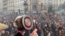 Mass Protest Against Pension Reform In Paris, France
