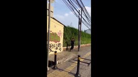 Skateboarding fail: this guy takes a dip in Jakarta canal!