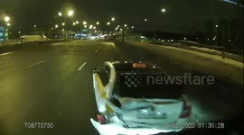 Accident: Taxi Driver Abruptly Stops Amidst Traffic Resulting In a Rear-End Collision